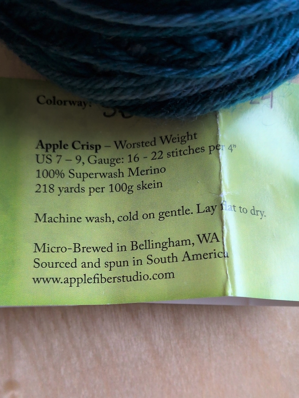 Apple Fiber Studio  Hand-Dyed Yarn Worsted Weight- 4 Partial Skeins De-stash - Picture 4 of 9